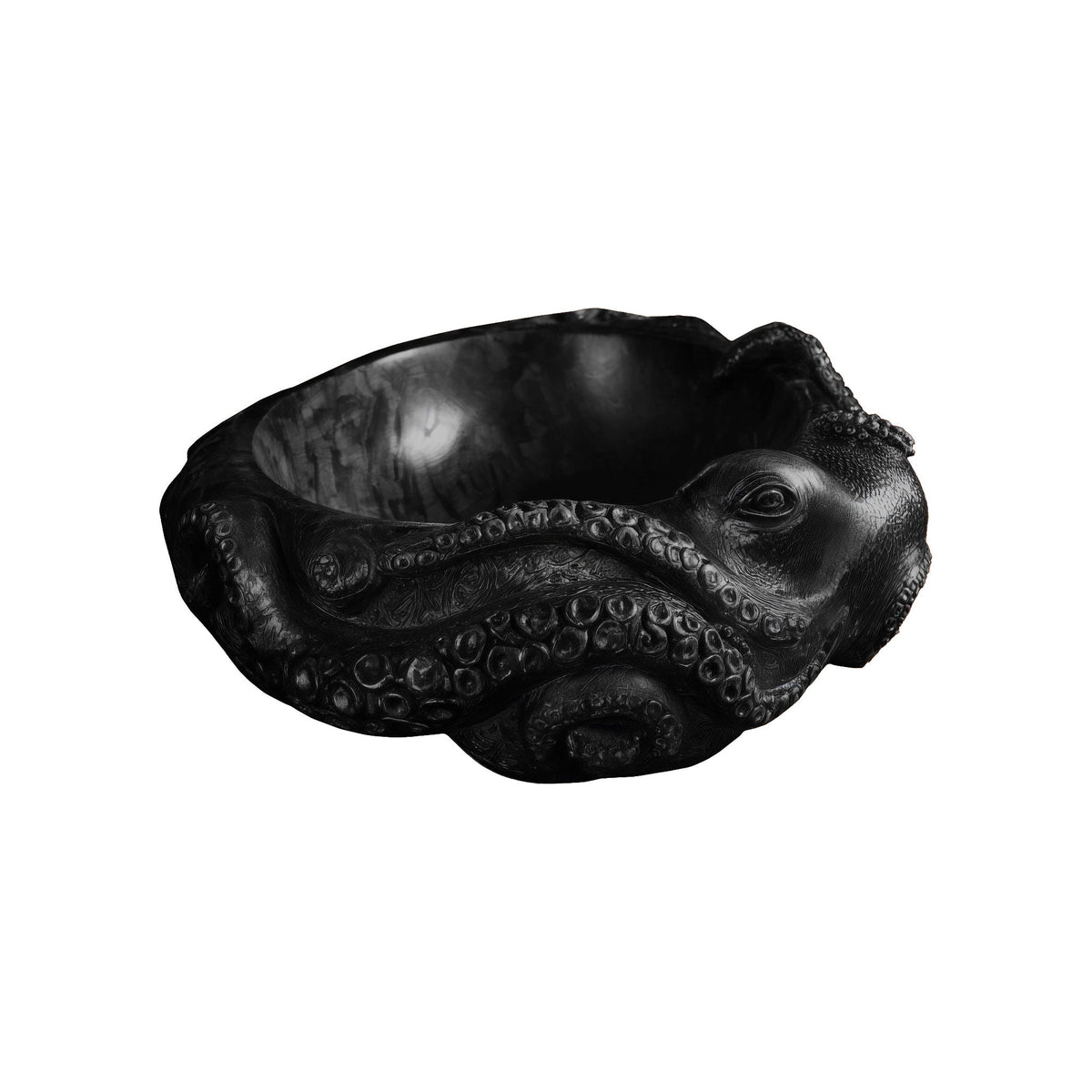 Nautivar Octopus Form Handcarved Solid Wood Sculpted Vessel Sink
