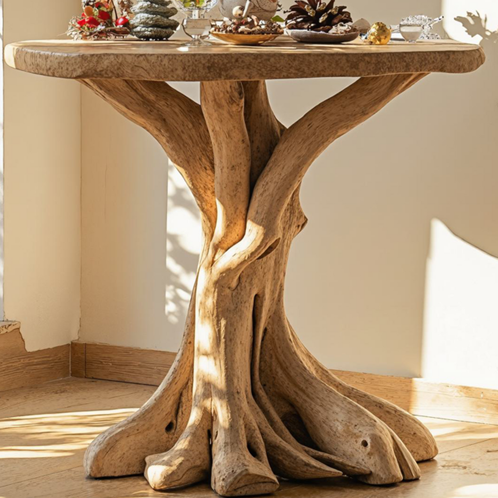 Reclaimed Wood End Table Living Edge Table Xmas Decor